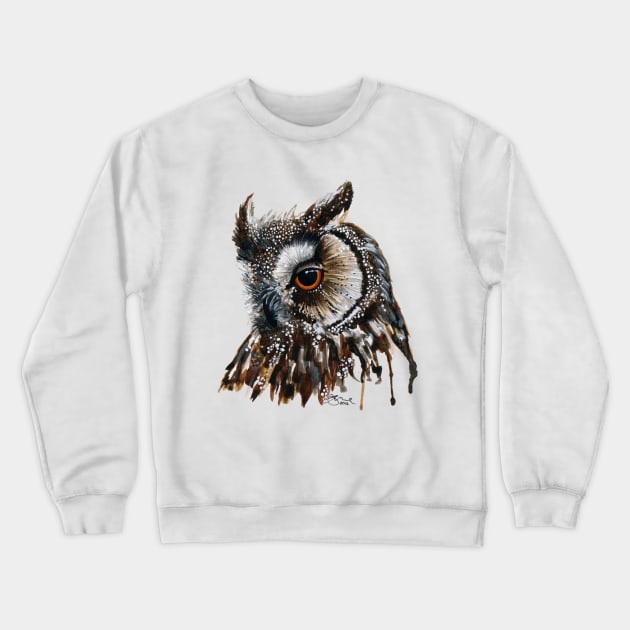 Eagle Owl Crewneck Sweatshirt by paintthemoment